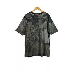 Vintage 90's Jerzees Tie Dye Blank T-Shirt Mens USA Hippie Size XL Green